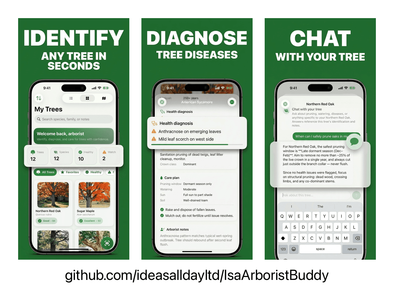 IsaArboristBuddy tree identification and health tools
