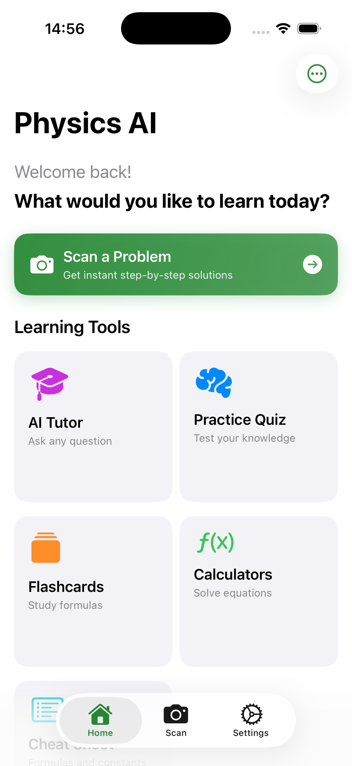 Physics AI tutor on iPhone